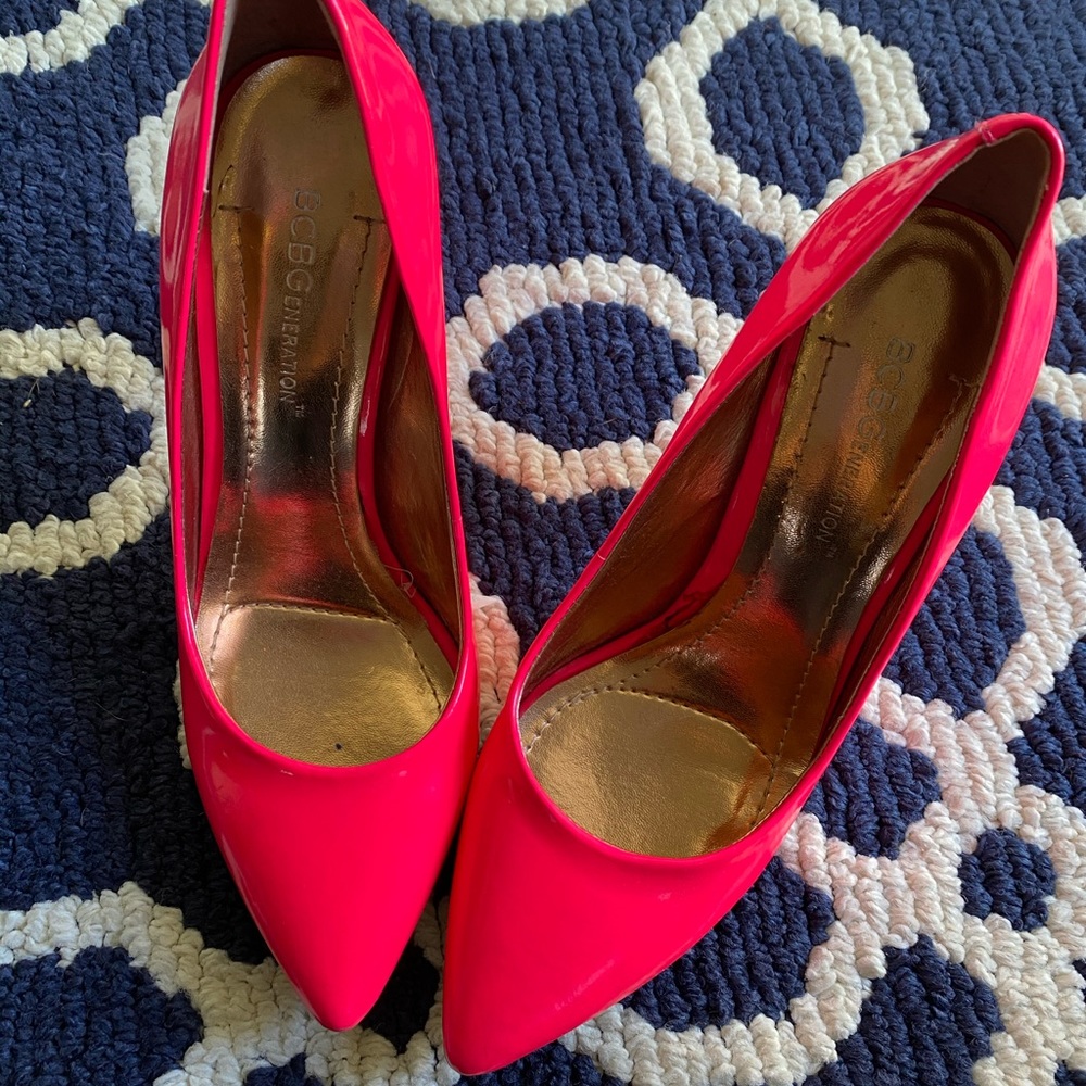 BCBGeneration hot pink stiletto heels